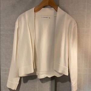 Calvin Klein cropped 3/4 sleeve open cardigan